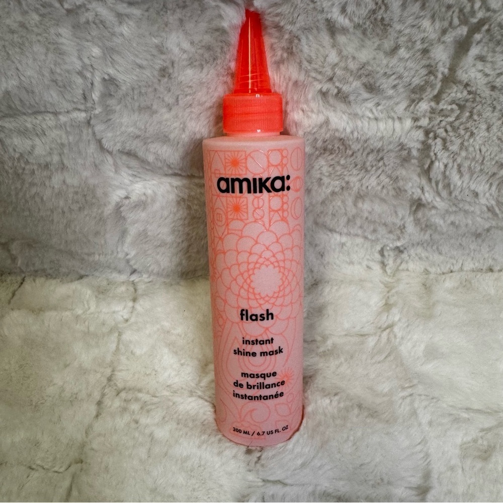 Amika Flash Instant Shine Hair Mask 6.7oz Peach Brilliant Moisture and Shine NWT